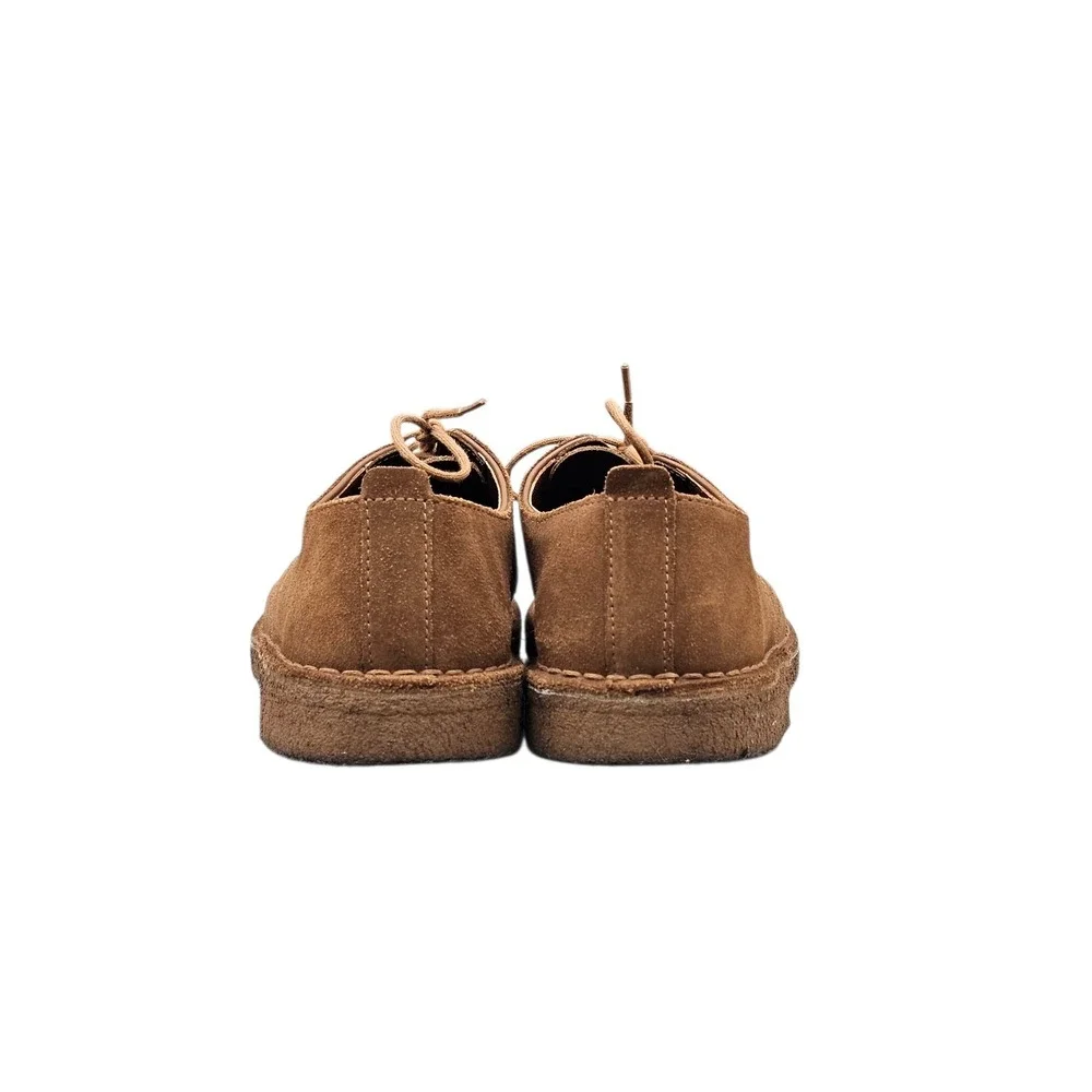 CLARKS Originals Men's Size 10 US EUC London Tan Suede Crepe Sole‎ Oxfords Shoes